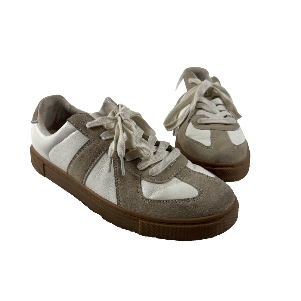 Sincerely Jules Bailey Sneakers Womens 9 White Tan Low Top Gum Sole Trainers